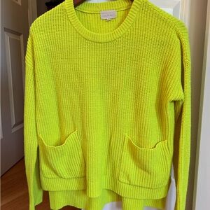 MELLODAY Vibrant Yellow Crew Neck Sweater